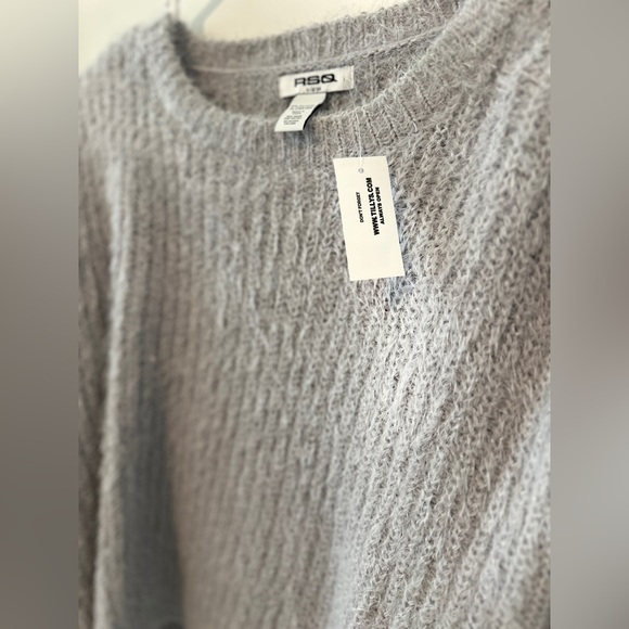 NWT- RSQ Crop Lurex Pullover Knit Sweater - Picture 14 of 14